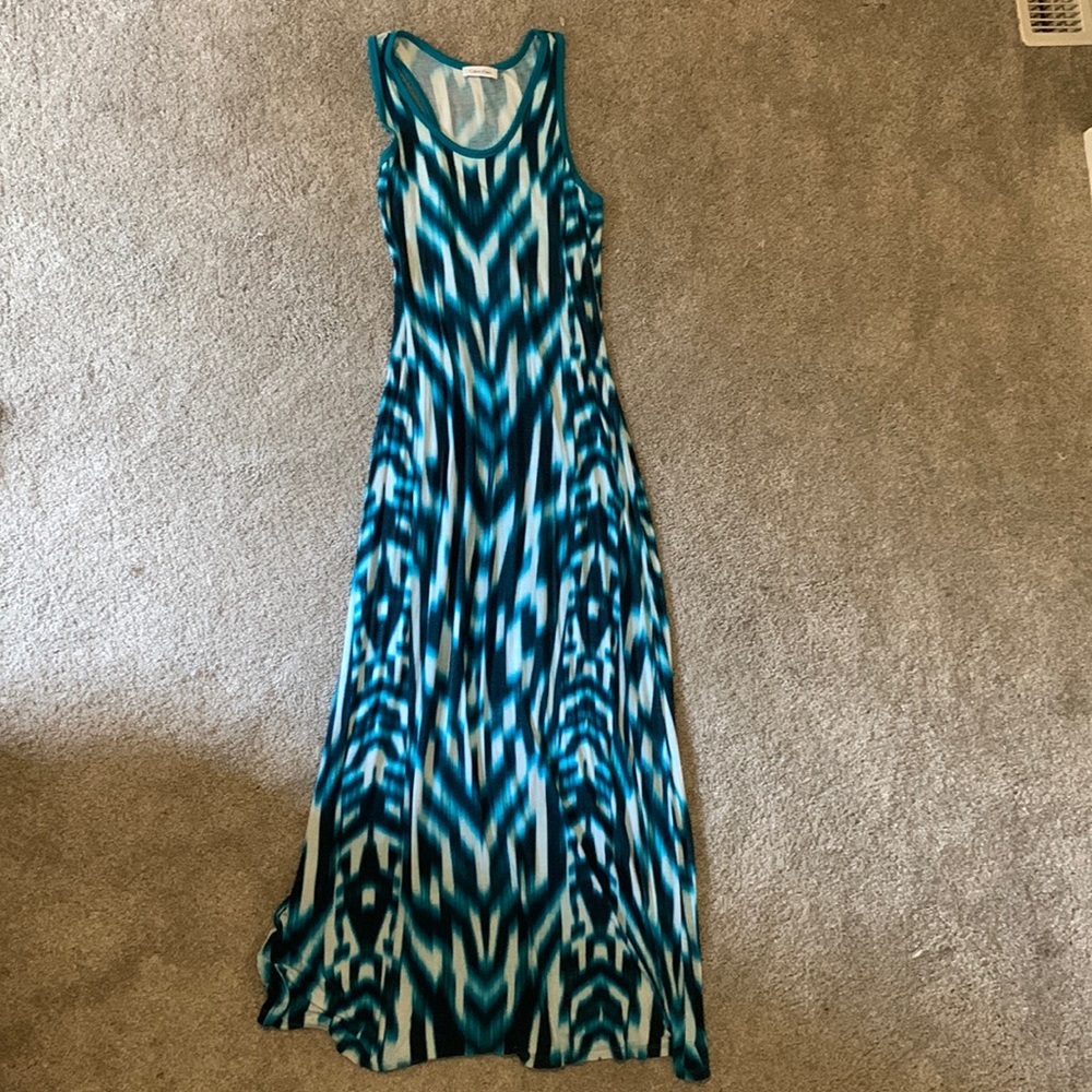 Blue Calvin Klein maxi dress